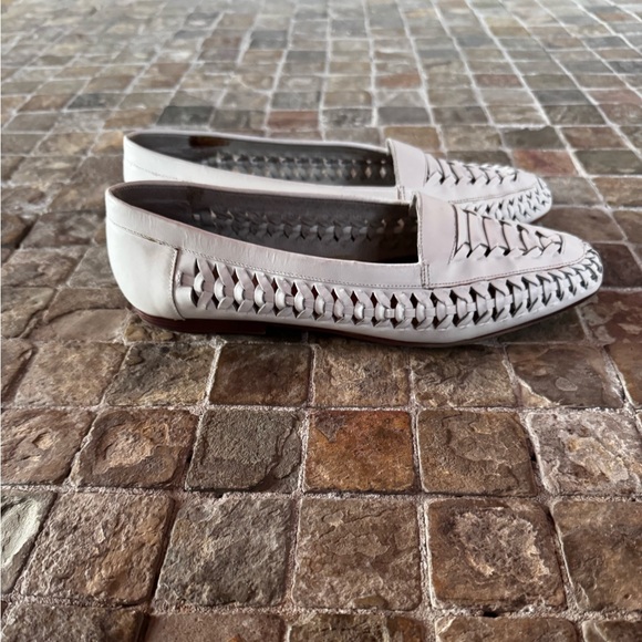 Partners Shoes - White Woven Loafers